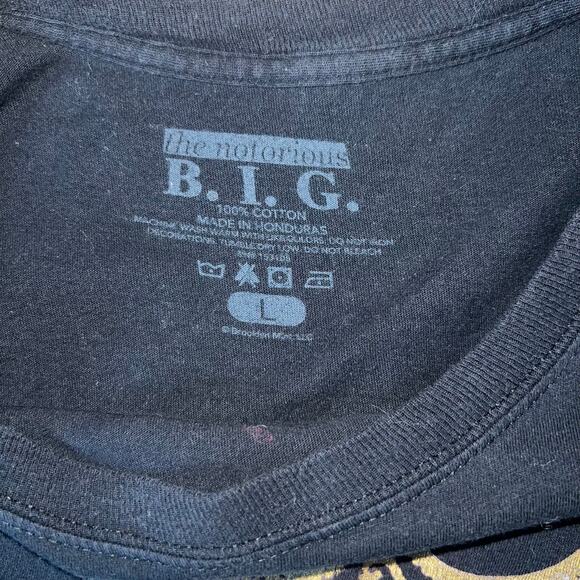 Notorious B.I.G. Black Short Sleeve Baby Biggie Crown T-Shirt Size L Crew Neck - Picture 6 of 6